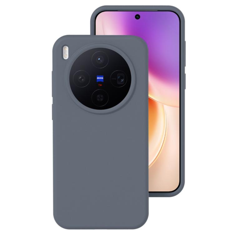 

For vivo X300 Liquid Silicone Skin-friendly Shockproof Phone Case(Carbon Grey)