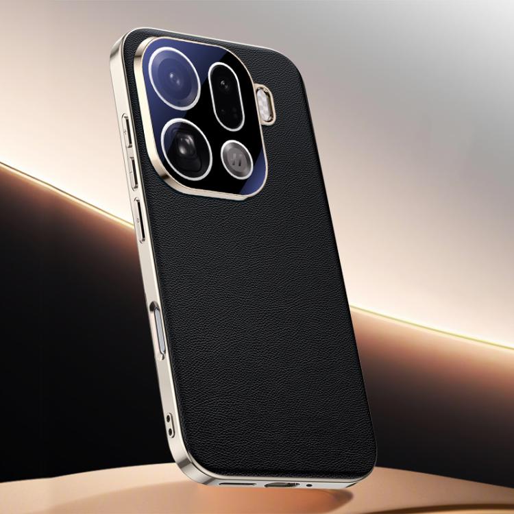 

For OPPO Find X9 Pro Skin Feel Leather Texture Cooling Phone Case(Black)