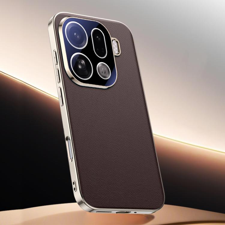 

For OPPO Find X9 Pro Skin Feel Leather Texture Cooling Phone Case(Brown)