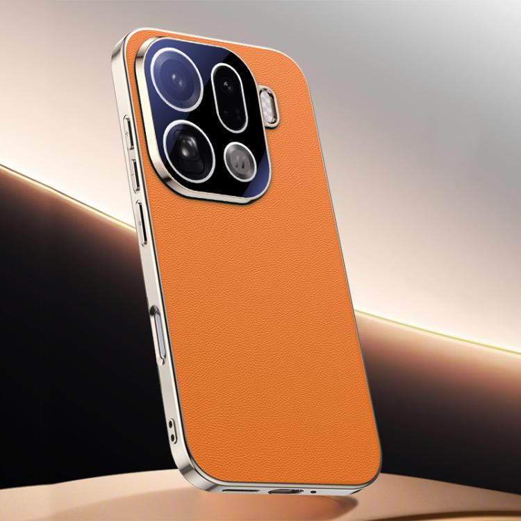 

For OPPO Find X9 Pro Skin Feel Leather Texture Cooling Phone Case(Orange)