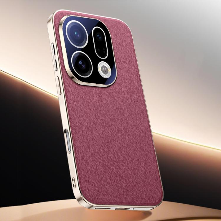 

For OPPO Find X9 Skin Feel Leather Texture Cooling Phone Case(Red)