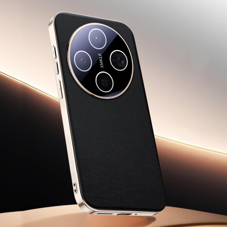 

For vivo X300 Skin Feel Leather Texture Cooling Phone Case(Black)