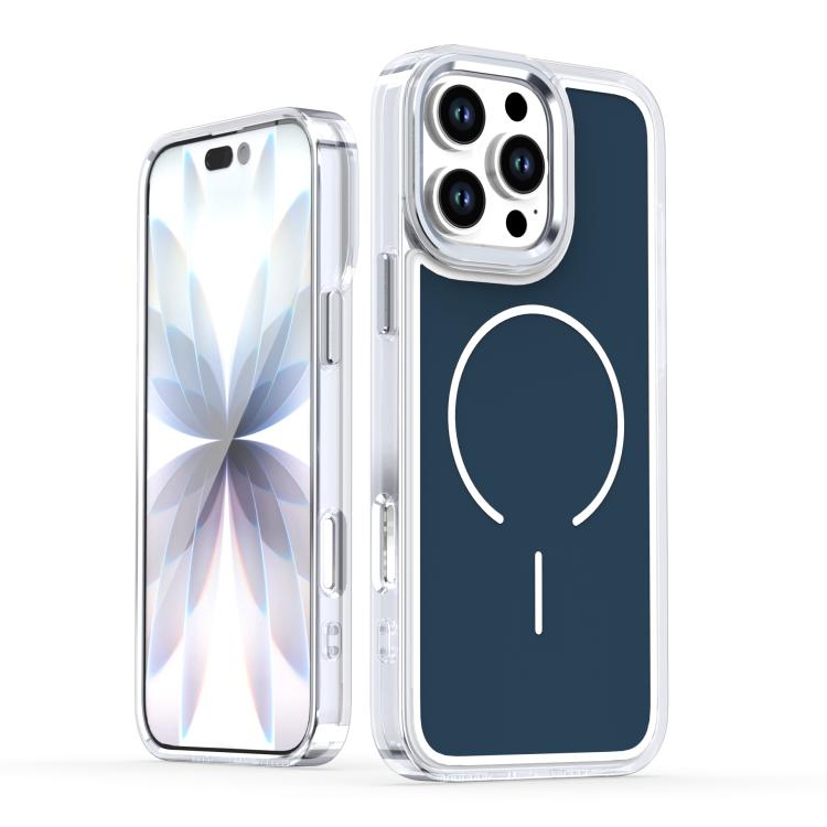 

For iPhone 16 Pro Max Bright Shadow Two-color MagSafe Magnetic Phone Case(Blue)