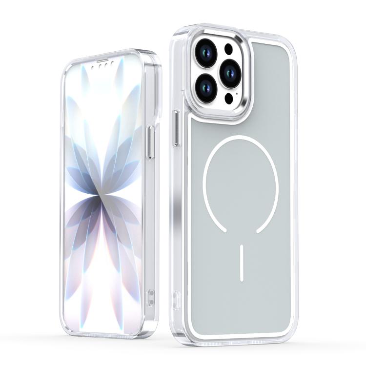 

For iPhone 13 Pro Max Bright Shadow Two-color MagSafe Magnetic Phone Case(Grey)