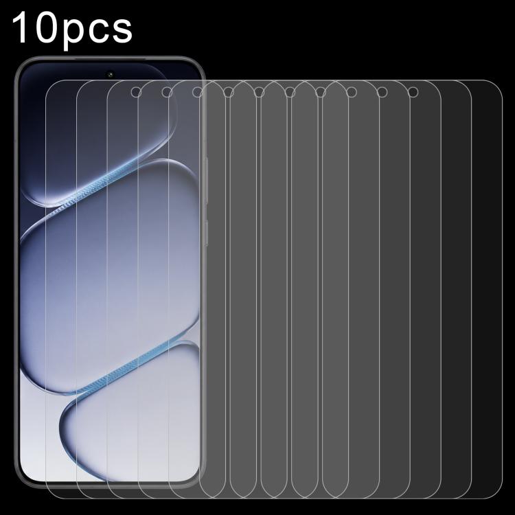 

For OnePlus Turbo 6X Pro 5G 10pcs 0.18mm High Aluminum Tempered Glass Film, Support Fingerprint Unlocking