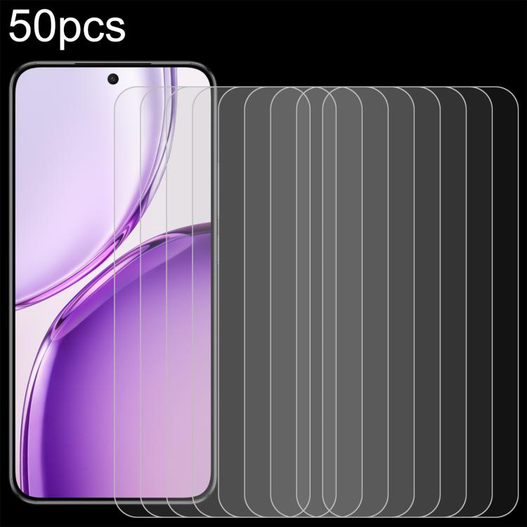 For Honor X70 Pro Max 5G 50pcs 0.18mm High Aluminum Tempered Glass Film, Support Fingerprint Unlocking
