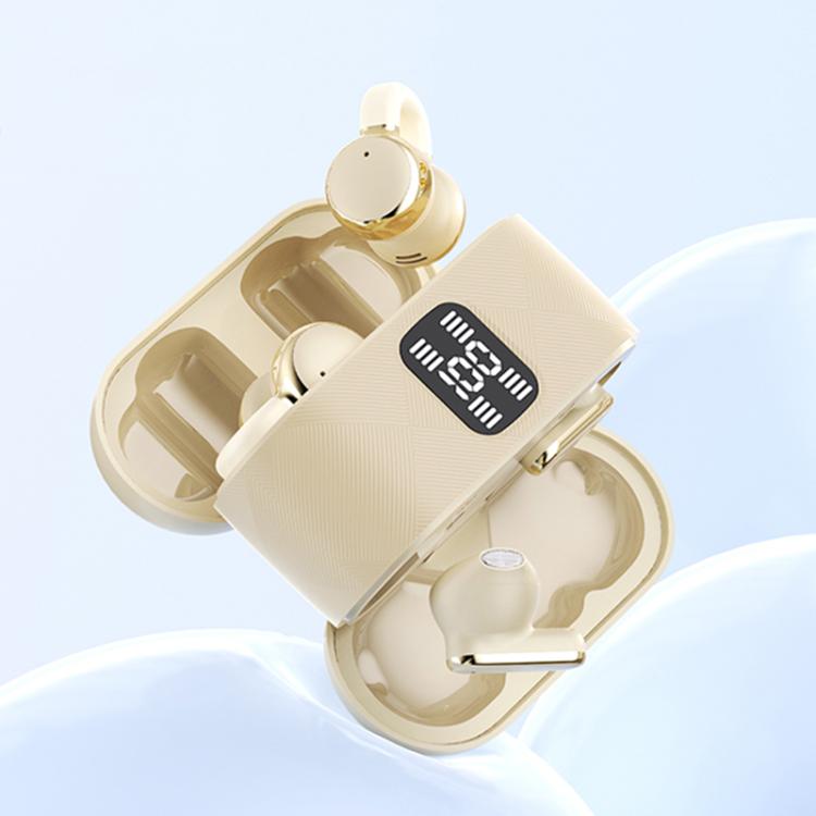 

J-Q16 2 in 1 Digital Display ENC Noise Reduction Wireless Bluetooth Earphone(Lemon Yellow)