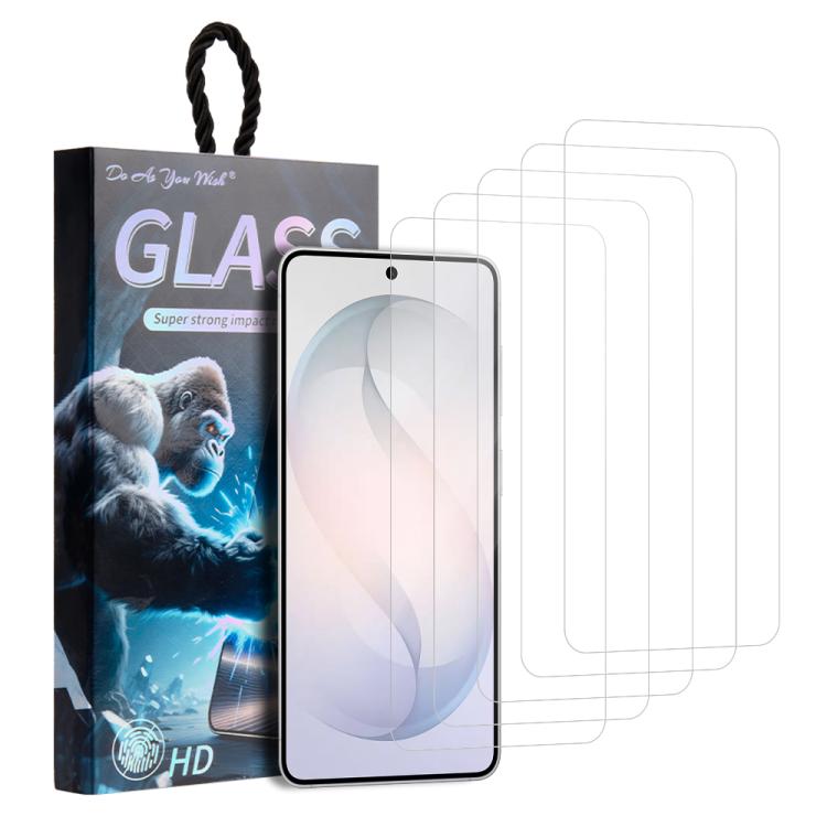 

For Galaxy S26 5G 5pcs / Pack Do As You Wish HD Tempered Glass Film(Transparent)