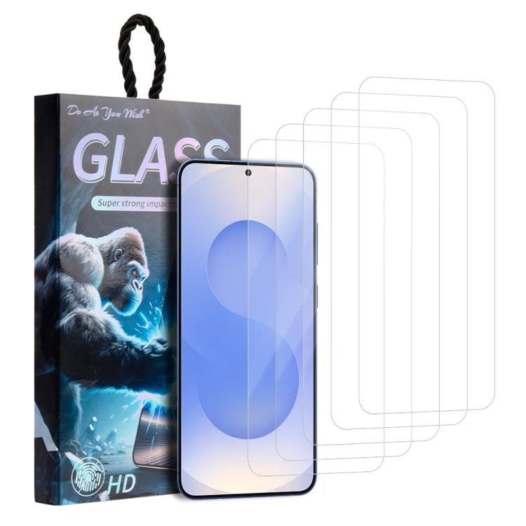

For Samsung Galaxy S25+ 5G 5pcs / Pack Do As You Wish HD Tempered Glass Film(Transparent)