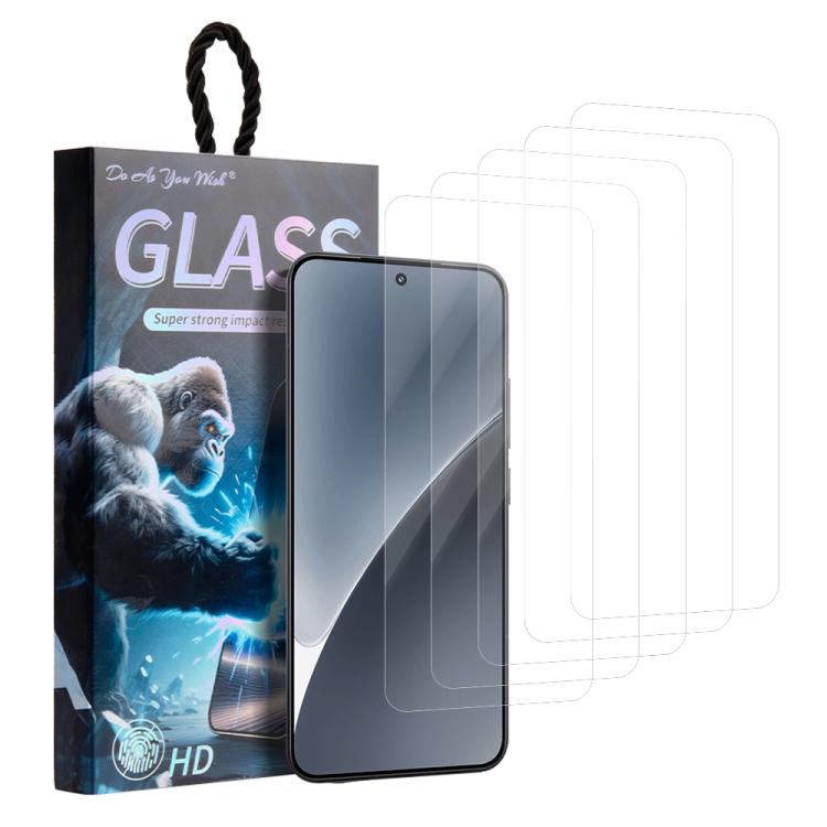 

For Xiaomi 15 5pcs / Pack Do As You Wish HD Tempered Glass Film(Transparent)