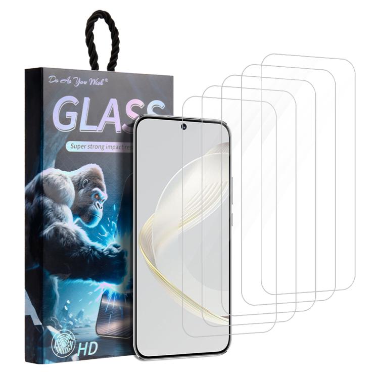 

For Huawei nova 13 5pcs / Pack Do As You Wish HD Tempered Glass Film(Transparent)