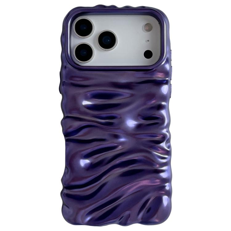 

For iPhone 17 Pro Cream Texture Electroplating TPU Full Coverage Phone Case(Matte Purple)