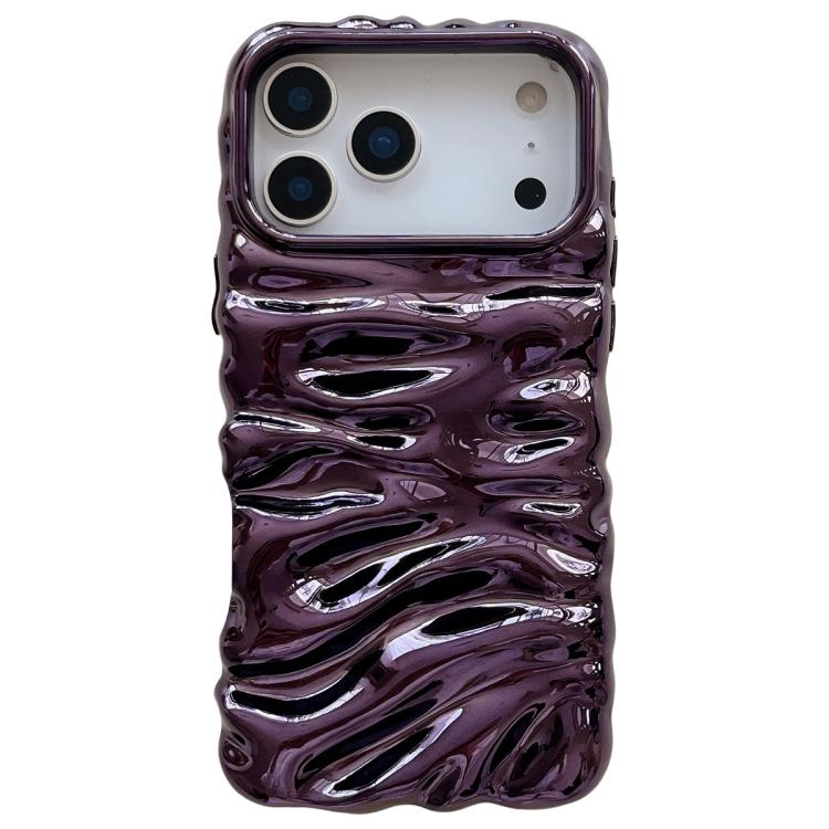 For iPhone 17 Pro Cream Texture Electroplating TPU Full Coverage Phone Case(Purple)