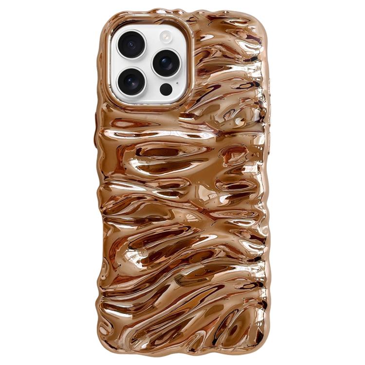 

For iPhone 16 Pro Cream Texture Electroplating TPU Full Coverage Phone Case(Gold)