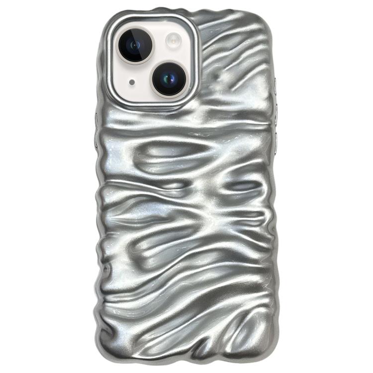

For iPhone 14 Cream Texture Electroplating TPU Full Coverage Phone Case(Silver)