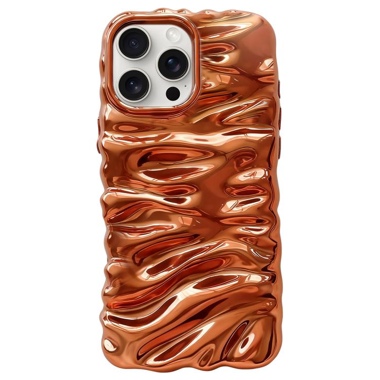 

For iPhone 14 Pro Cream Texture Electroplating TPU Full Coverage Phone Case(Orange)