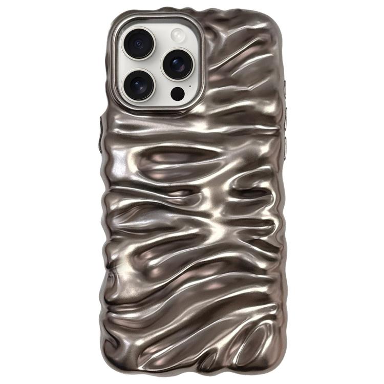 

For iPhone 14 Pro Cream Texture Electroplating TPU Full Coverage Phone Case(Matte Brown)