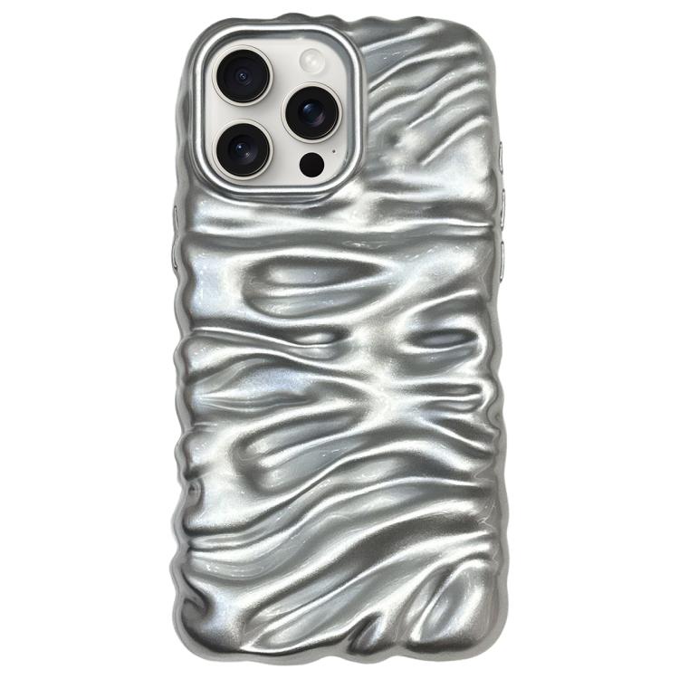 

For iPhone 14 Pro Max Cream Texture Electroplating TPU Full Coverage Phone Case(Silver)