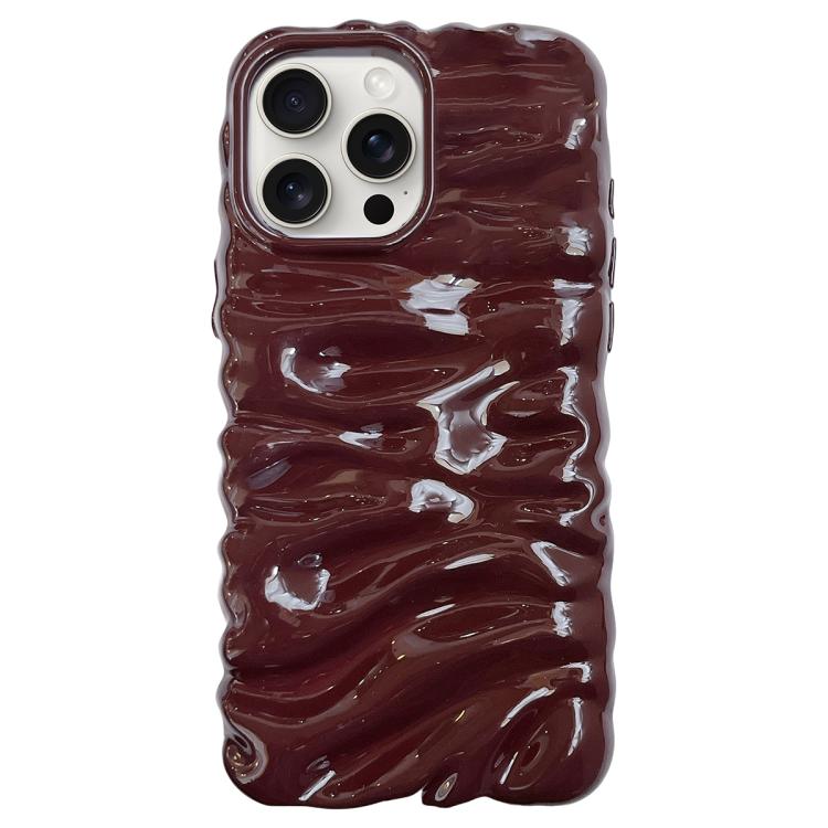 

For iPhone 14 Pro Max Cream Texture Electroplating TPU Full Coverage Phone Case(Wine Red)