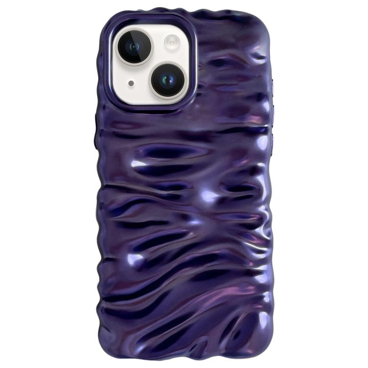

For iPhone 13 Cream Texture Electroplating TPU Full Coverage Phone Case(Matte Purple)