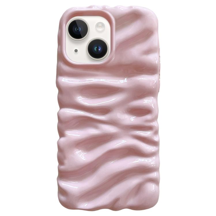 

For iPhone 13 Cream Texture Electroplating TPU Full Coverage Phone Case(Pink)