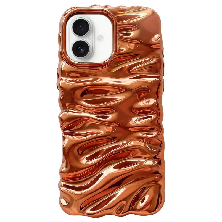 For iPhone 18 Cream Texture Electroplating TPU Full Coverage Phone Case(Orange)