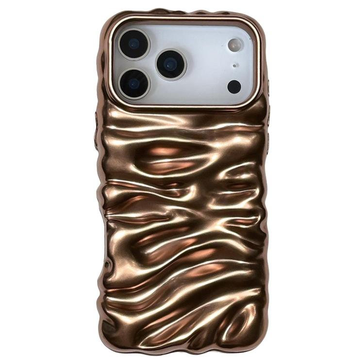 For iPhone 18 Pro Max Cream Texture Electroplating TPU Full Coverage Phone Case(Matte Gold)