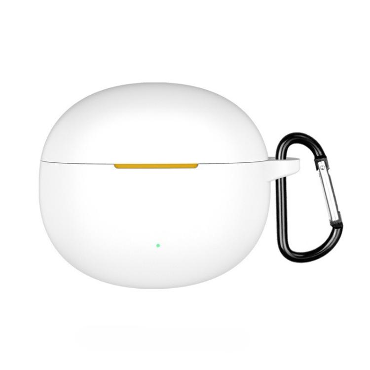 

For vivo iQOO TWS Air3 Solid Color Silicone Earphone Protective Cover with Hook(White)