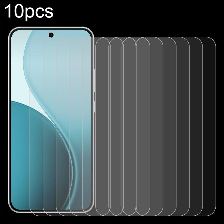 

For OPPO F33 5G 10pcs 0.18mm High Aluminum Tempered Glass Film, Support Fingerprint Unlocking