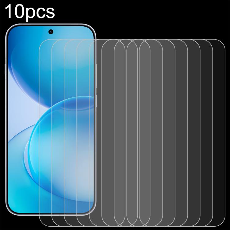 For OPPO Reno16 Pro 5G Global 10pcs 0.18mm High Aluminum Tempered Glass Film, Support Fingerprint Unlocking