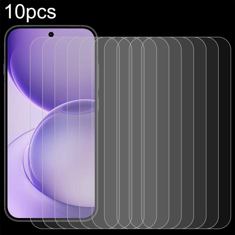 For OPPO Reno16 FS 5G 10pcs 0.18mm High Aluminum Tempered Glass Film, Support Fingerprint Unlocking