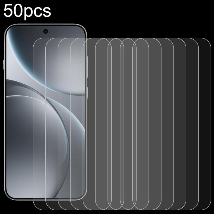 

For OPPO Find X9 50pcs 0.18mm High Aluminum Tempered Glass Film, Support Fingerprint Unlocking