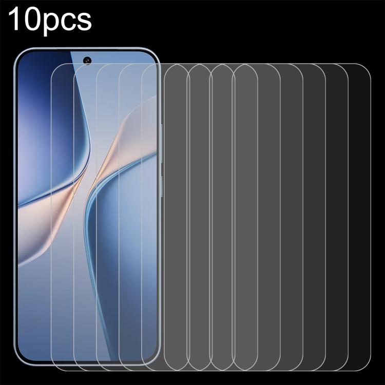 

For vivo T5 Pro 5G 10pcs 0.18mm High Aluminum Tempered Glass Film, Support Fingerprint Unlocking