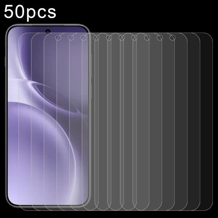 

For vivo X300 Pro 50pcs 0.18mm High Aluminum Tempered Glass Film, Support Fingerprint Unlocking