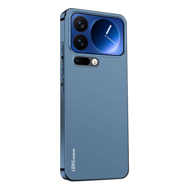 

For Xiaomi 17 Pro Max AG Frosted Electroplating Acrylic Phone Case(Navy Blue)