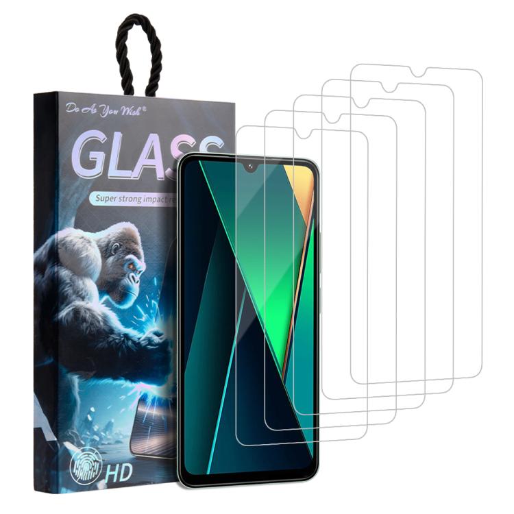 

For Xiaomi Poco C75 4G / 5G 5pcs / Pack Do As You Wish HD Tempered Glass Film(Transparent)