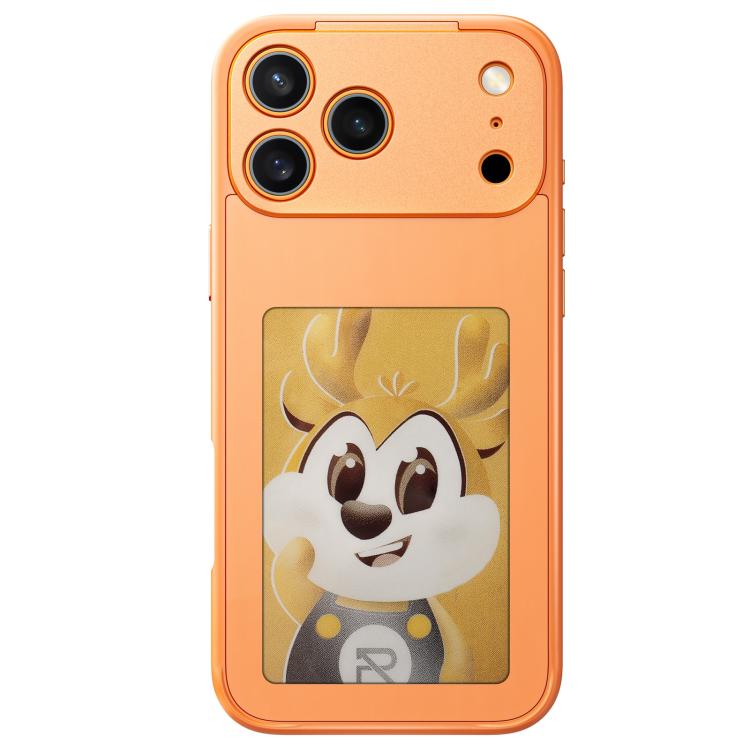 

For iPhone 17 Pro Max Four-Color E-ink Screen NFC DIY Phone Case(Orange)