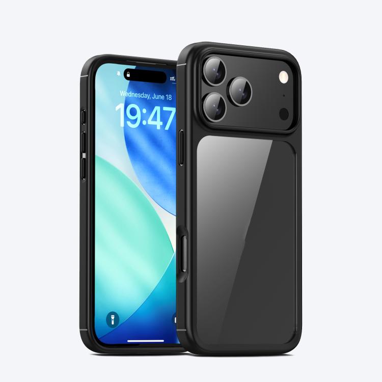 

For iPhone 17 Pro Max iPAKY YJ Series Transparent PC+TPU Phone Case(Black)