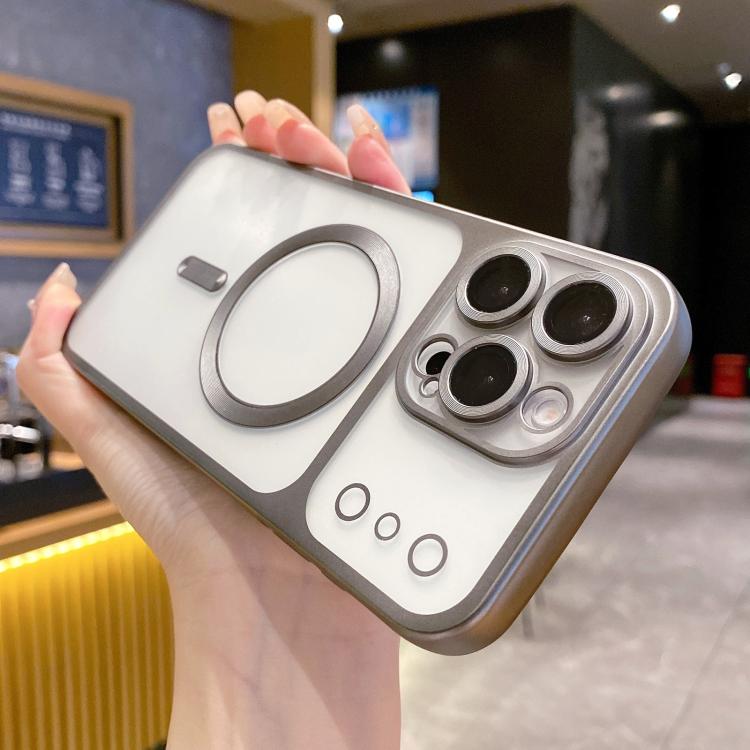 

For iPhone 16 Pro Change to 17 Series Magnetic MagSafe Frosted TPU Phone Case(Grey)