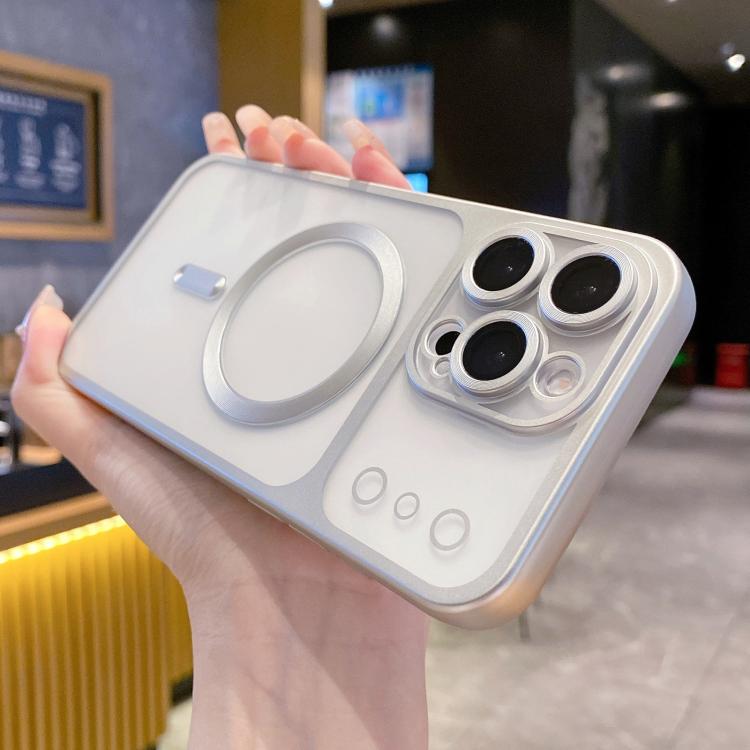 

For iPhone 13 Pro Max Change to 17 Series Magnetic MagSafe Frosted TPU Phone Case(Silver)