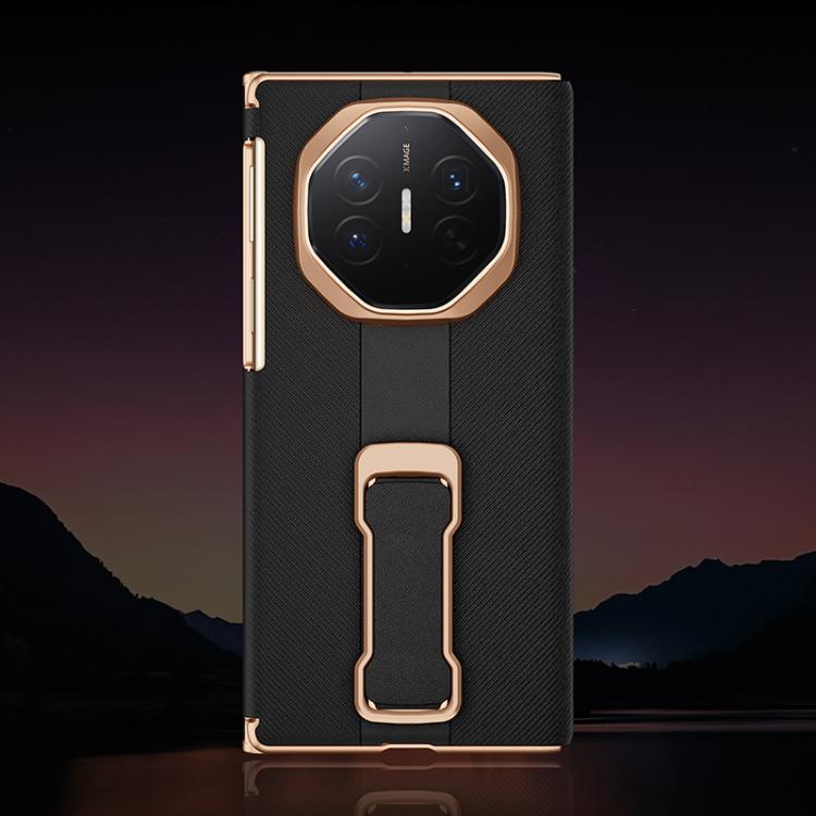 

For Huawei Mate XT Ultimate / XTs Ultimate Smart Window Slim Waist Wristband Stand Phone Case(Black)