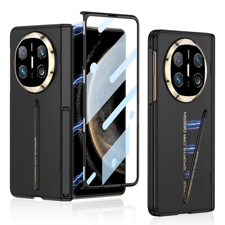 

For Huawei Mate X6 GKK Integrated Magnetic Folding Hinge Full Coverage Phone Case with Magnetic Pen(Black)