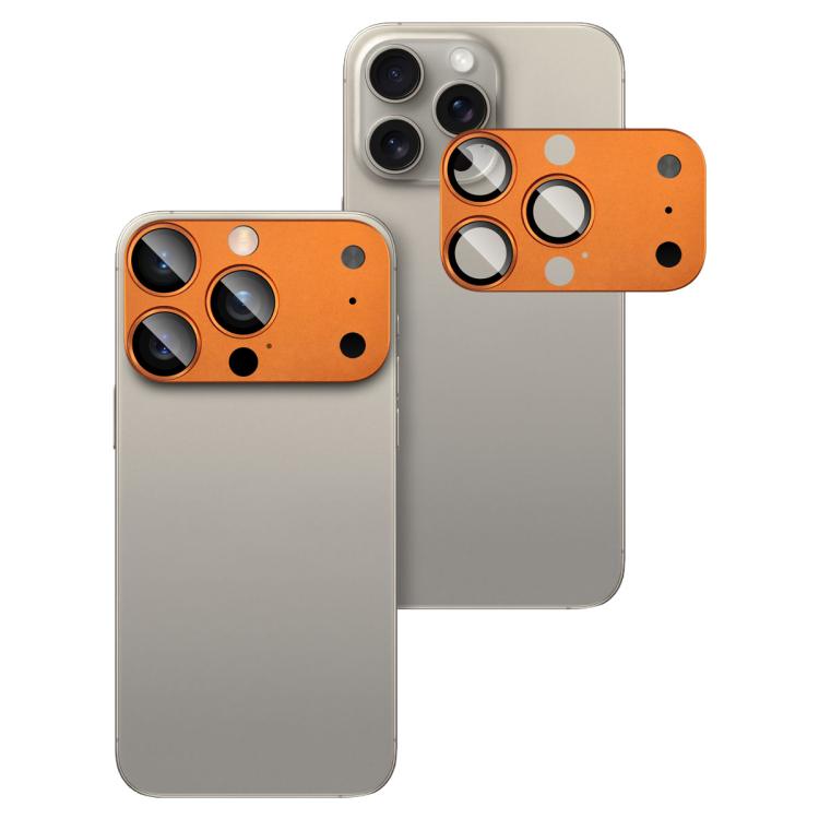 

For iPhone 14 Pro/15 Pro/16 Pro imak Magic Style Lens Film, Imitating the Appearance of the iP17 Pro(Orange)