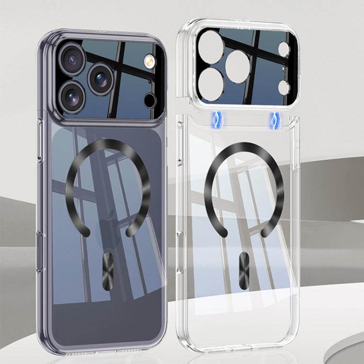 

For iPhone 17 Pro Max GKK Phantom CD Pattern Magnetic MagSafe Transparent Phone Case(Black)