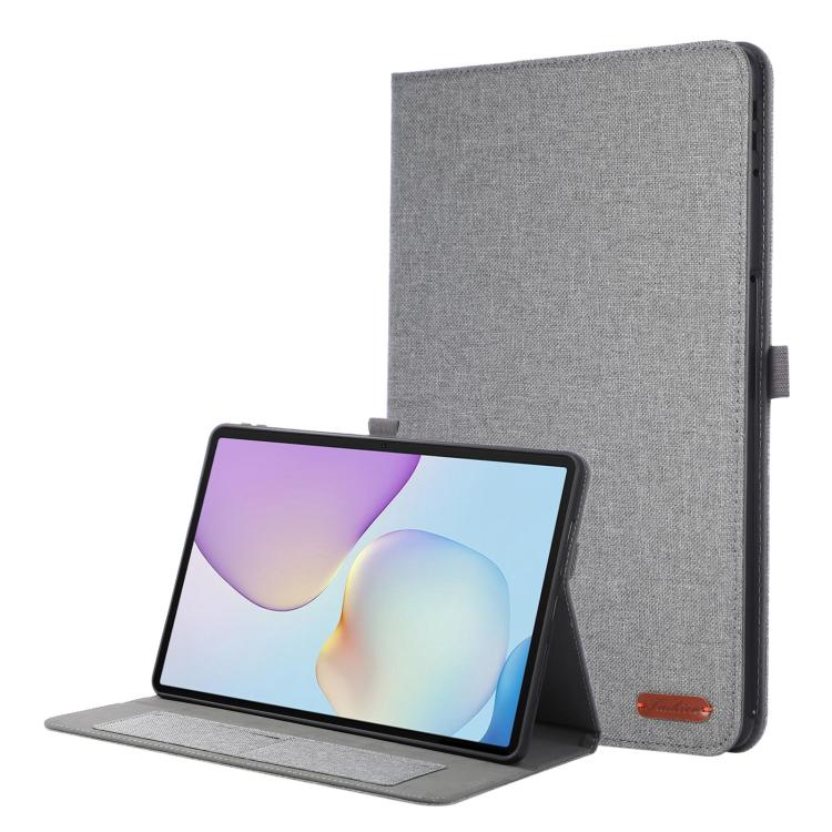 

For Huawei MatePad 11.5 S 2025 Fabric Texture Horizontal Flip Leather Tablet Case with Hand Strap(Grey)