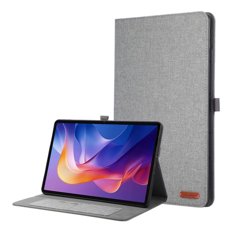 

For Xiaomi Redmi Pad 2 Pro 12.1 Fabric Texture Horizontal Flip Leather Tablet Case with Hand Strap(Grey)