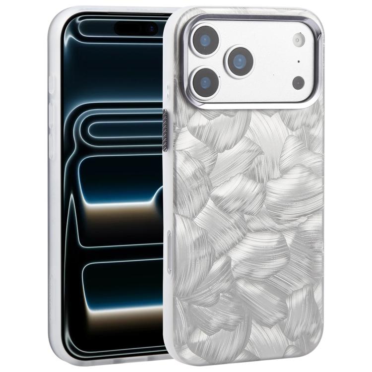 

For iPhone 17 Pro Max DFANS DESIGN Cloud Series Feather Texture Shockproof Phone Case(Gradient Titanium Gray)