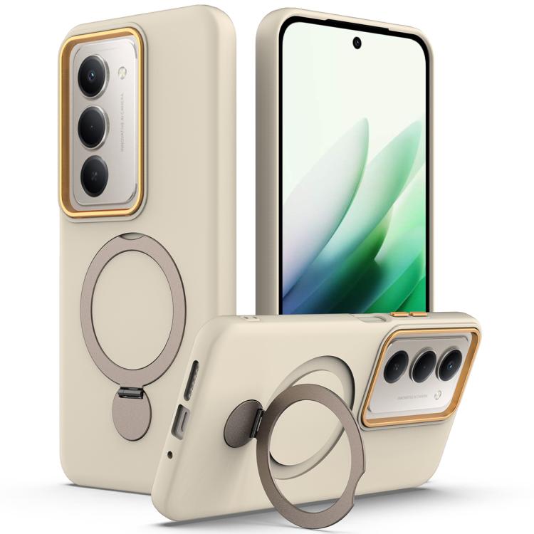 For Redmi 15 5G / 4G EU 171mm Gen1.5 Pivot Ring Holder TPU Hybrid PC Phone Case(Apricot) — купить у Sunsky-online WW