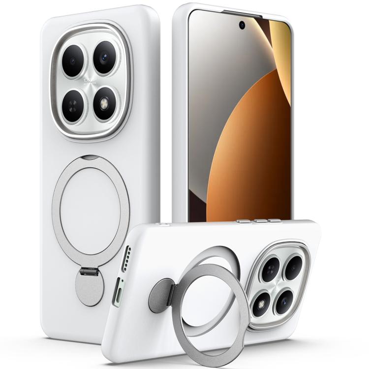 

For Redmi Note 15 Global / Poco M8 5G Gen1.5 Pivot Ring Holder TPU Hybrid PC Phone Case(White)