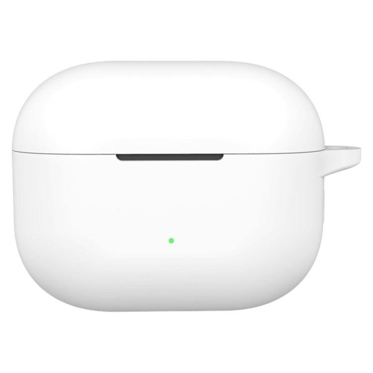 

For vivo TWS 5 Solid Color Silicone Earphone Protective Cover with Hook(White)